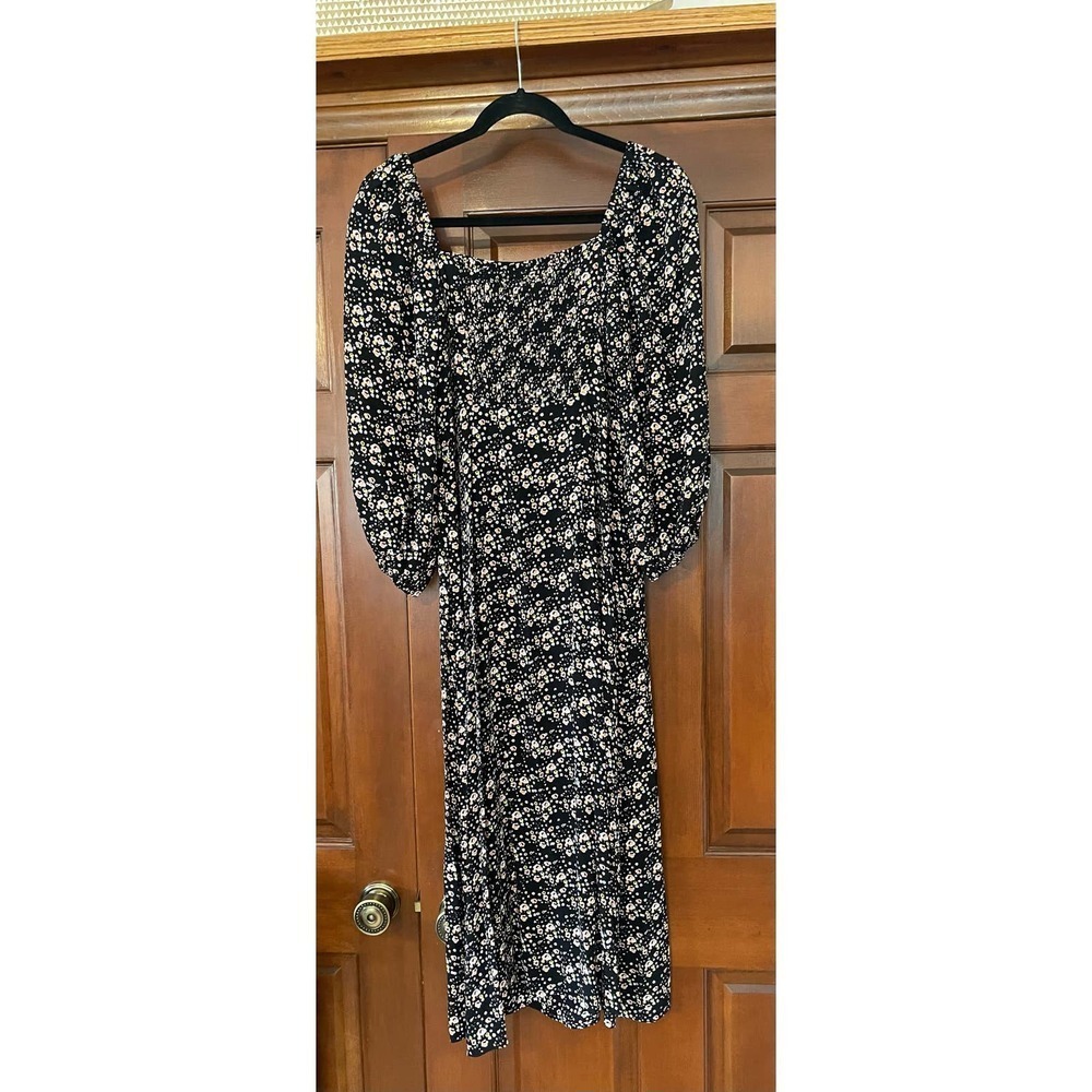 Sanctuary Women's Lindsey Floral Smocked MIDI Dress Black Size 2 - Picture 3 of 8